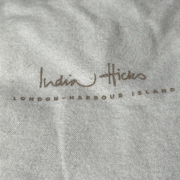 India Hicks Moonlight Metallic Gold Black Leather Clutch Wristlet NEW - Picture 12 of 16